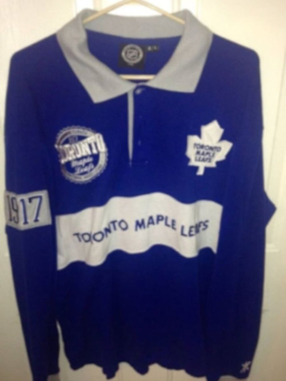 Toronto Maple Leafs Rugby Shirt by Klew Size XL